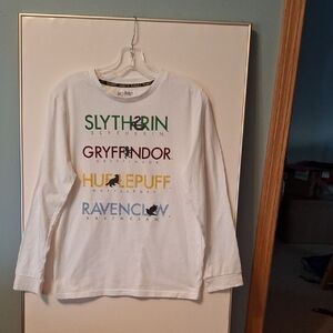 Warner Bros. Hogwarts House Crests Youth Long Sleeve Shirt - White